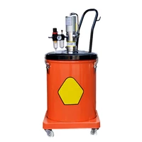 air pneumatic grease gun pump with gas pressure meter swivel oiling gun head for mechanization oil injection