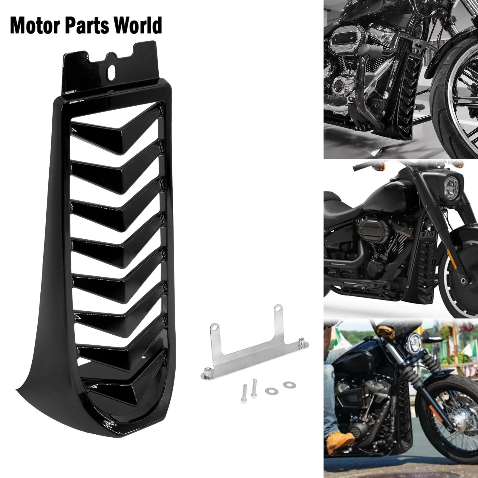 

Черная передняя нижняя крышка радиатора для мотоцикла, обтекатель для подбородка, спойлер для Harley Softail Street Bob break FXBRS 2018 2019 2020