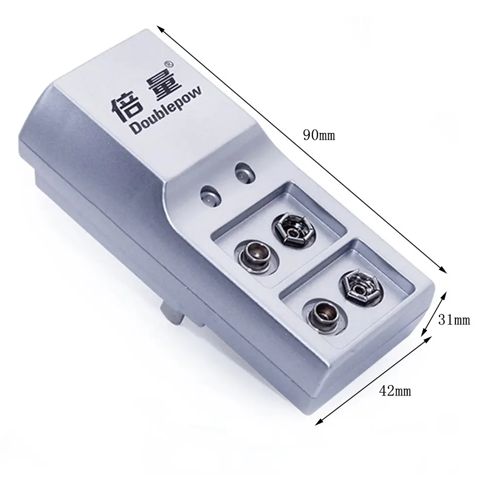 

Doublepow Battery Charger DP-K19 Full Automatic Stop Charging Charger Two Slots 9V Standard Battery DC 9V, 80ma Electric ONLENY