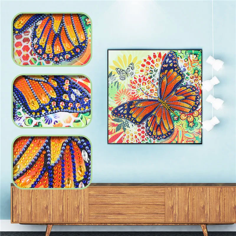 5D DIY специальные алмазов картина с изображением цветов и бабочек украшением в