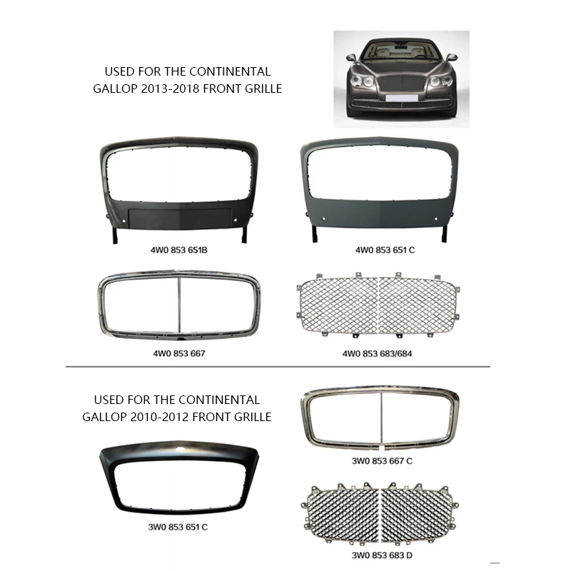 Для 2010-2013 Bentley Continental Летающая пряжа задний диффузор-Большой 3W5807433 | Автомобили и
