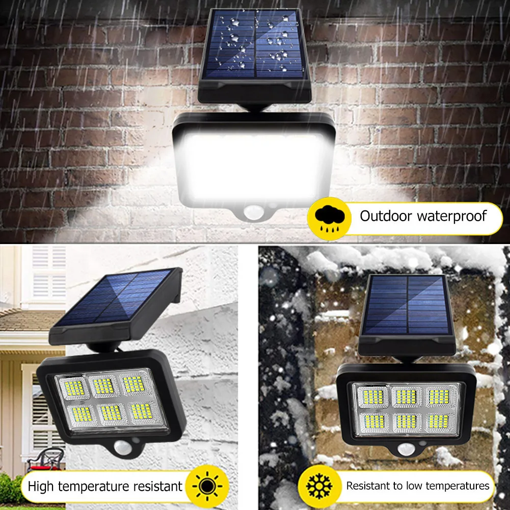 

Solar Powered Motion Sensor Outdoor Wall Light Waterproof LED Garden Park Lighting Courtyard Porch Fence Driveway Street Lamp