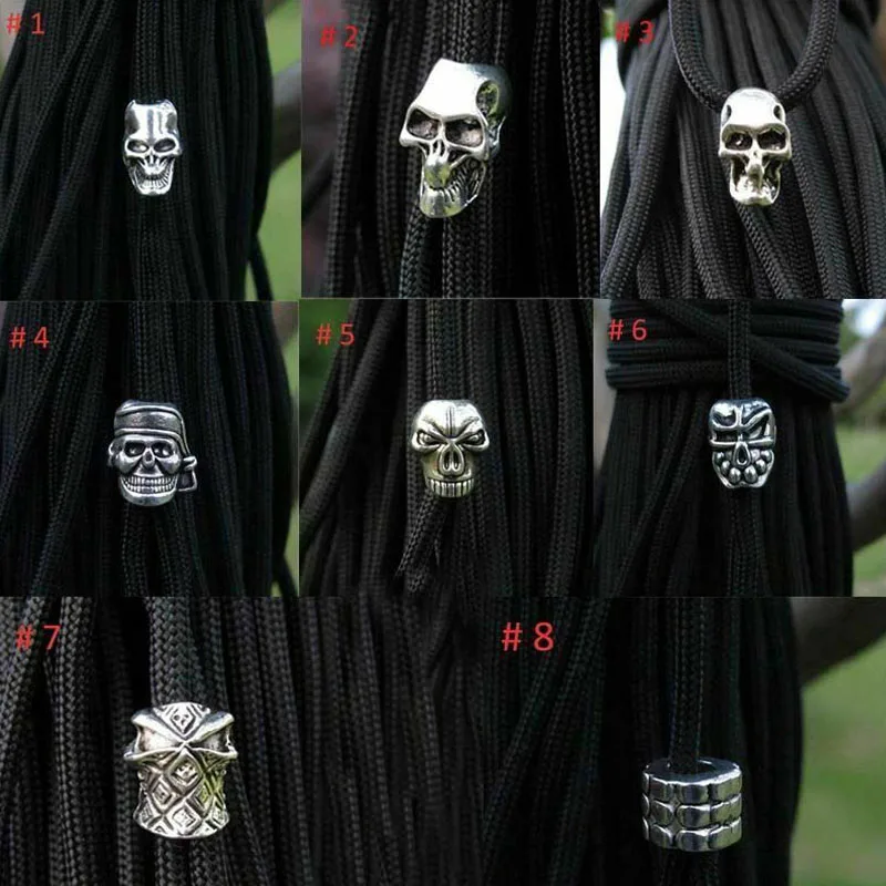 1 шт. уличные бусины для украшения металлические подвески в виде черепа Паракорда