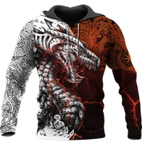 tattoo and dungeon dragon 3d print hoodie man women harajuku outwear zipper pullover sweatshirt casual unisex jacket style 5