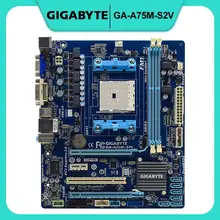 For Gigabyte GA-A75M-S2V Socket FM1 AMD A75 DDR3 32GB PCI-E 2.0 VGA USB3.0 Phenom II Cpus Micro ATX Desktop Used Motherboard