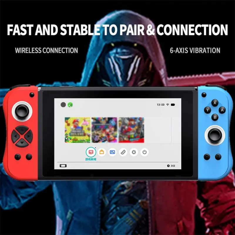 

Беспроводной контроллер, совместимый с Bluetooth, для NS Switch OLED с экраном, пробуждение, вибрация, NFC, Dual Turbo Burst, игровая ручка