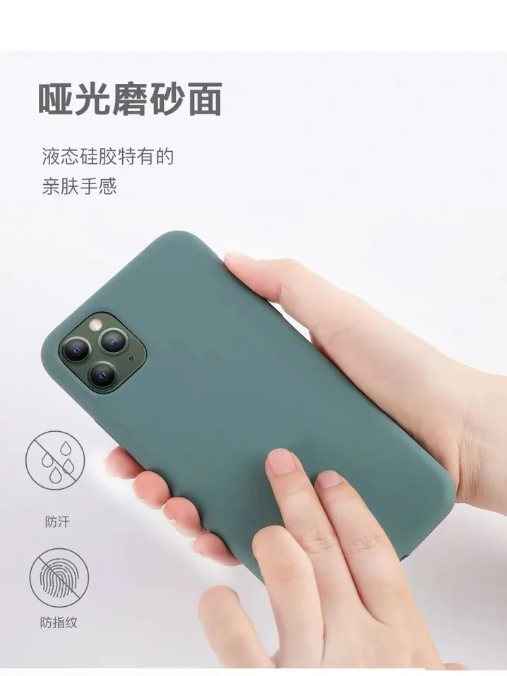 Liquid Silicone Phone Case For Apple iPhone 12 11 Pro Max X XS MAX XR Candy Color Soft Back Cover 8 7 6s 6 plus | Мобильные телефоны