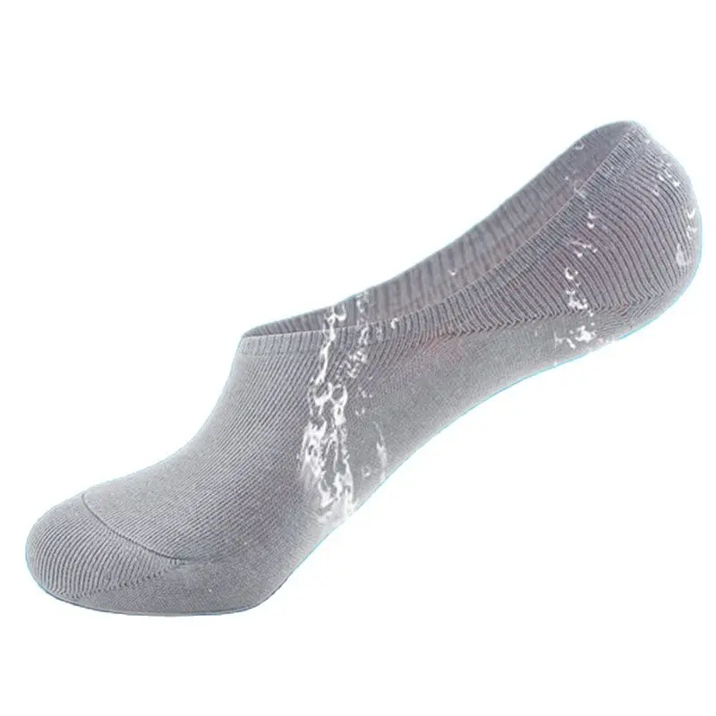 

Mesh knitting Bamboo Fiber Invisible Boat Socks Men Silicone Slip Design 5 Colors Shallow Mouth Breathable Summer Spring Sock