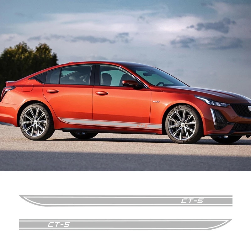 1 пара 2 шт виниловая Автомобильная боковая юбка талия линия Наклейка Наклейки