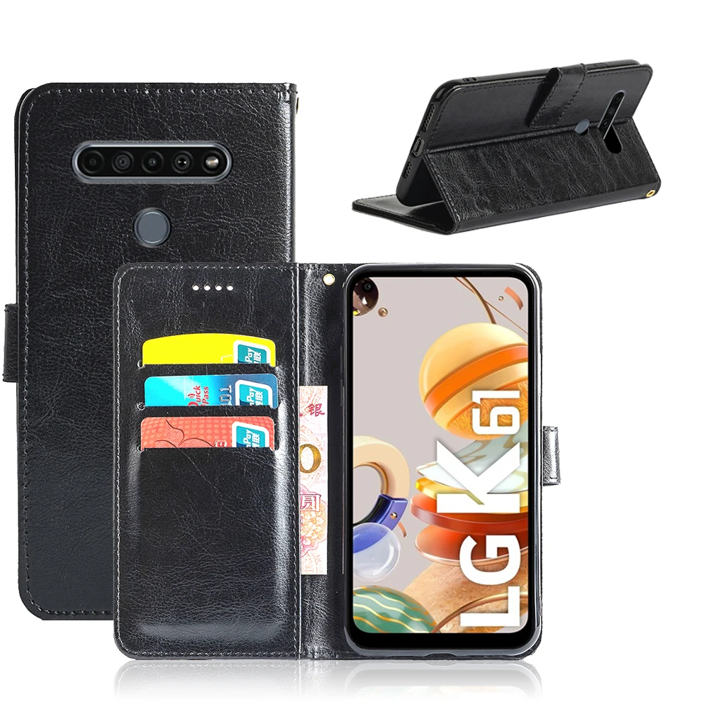 

NINY For LG K61 Case Hot Sale Lightweight and Shockproof Protective Cover Phone Flip Case With ID Card Slot Dirt-Resistant