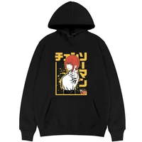 2021 new japan anime chainsaw man hoodies cute makima print hoodie kawaii pochita hoody sweatshirt men women oversized hooded