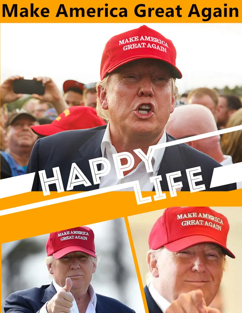 Красная бейсболка Дональда Трампа, шапка с вышивкой американского флага, товары для американской акции