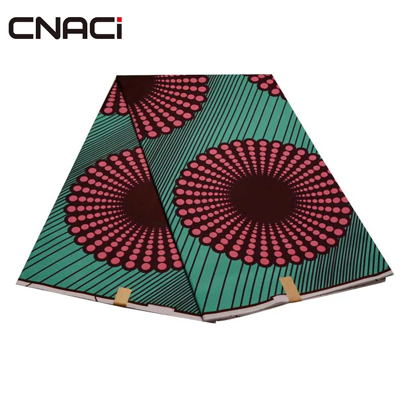 CNACI Анкара африканская вощеная ткань принтом Tissu африканская нигерийская Батик Ткань 6 ярдов/сумка Африканский принт Анкара ткань - Цвет: 19050004