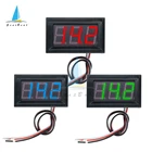 Цифровой вольтметр, 0,56 дюйма, 0 В до 30 В постоянного тока, панель измерения напряжения, 3 провода, красныйсинийзеленый, для автомобиля 6 в 12 В вольтметр Для электромобиля или мотоцикла