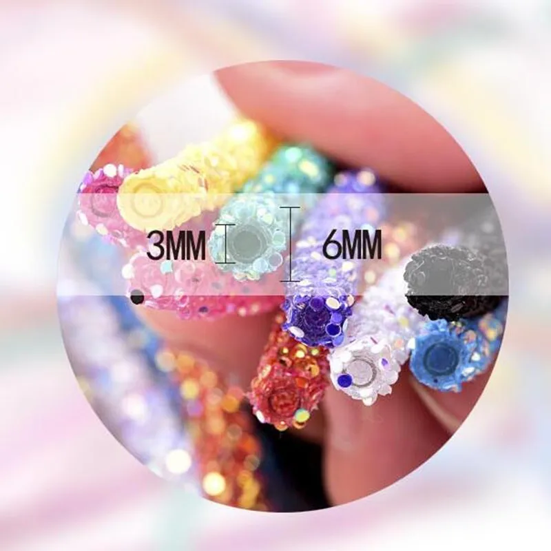 

6mm Resin Glitter Rhinestones Rope Tube Cord Sequin Trimming for DIY Jewelry Bracelet Necklace Party Decoration Wedding