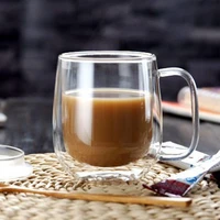 coffee cup double cup mug milk breakfast cup office glass water cup high borosilicate glass champagne glasses kitchen cup norbi
