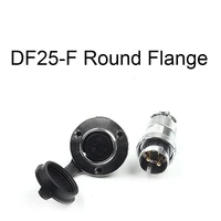 1set df25 gx25 circular flange female socket male plug aviation connectors m25 2345678 pin wire connector with cover