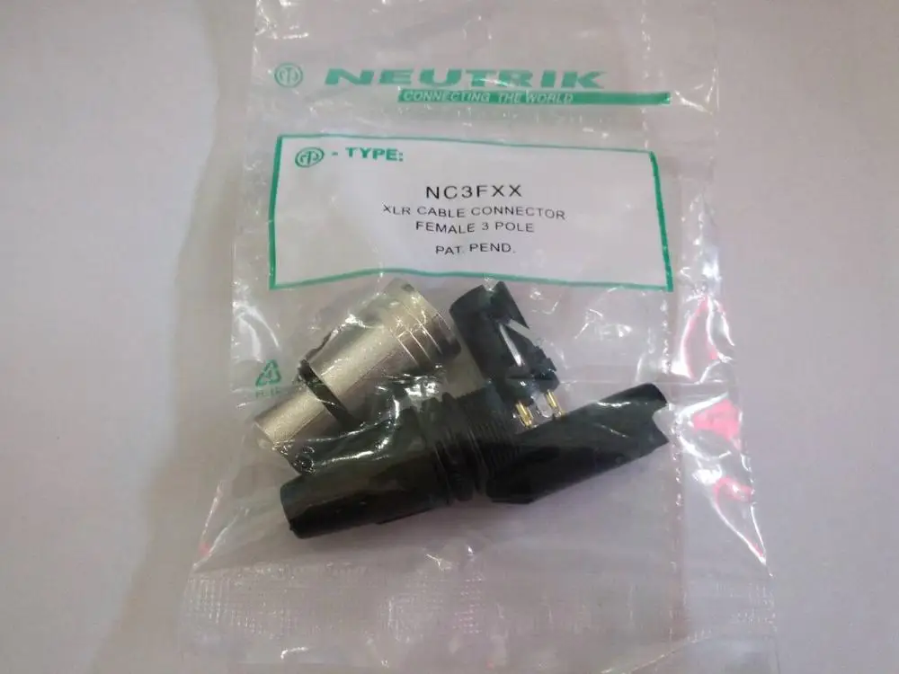 30 шт./лот 15 шт. NC3MXX и 15 шт. NC3FXX мужской и женский набор 3Pin XLR разъем withe NCK