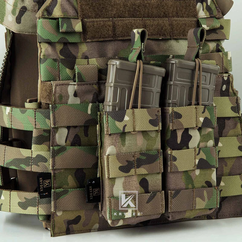 Подсумок для журналов KRYDEX модульный с открытым верхом двойной 5 56. 223 переноска MOLLE