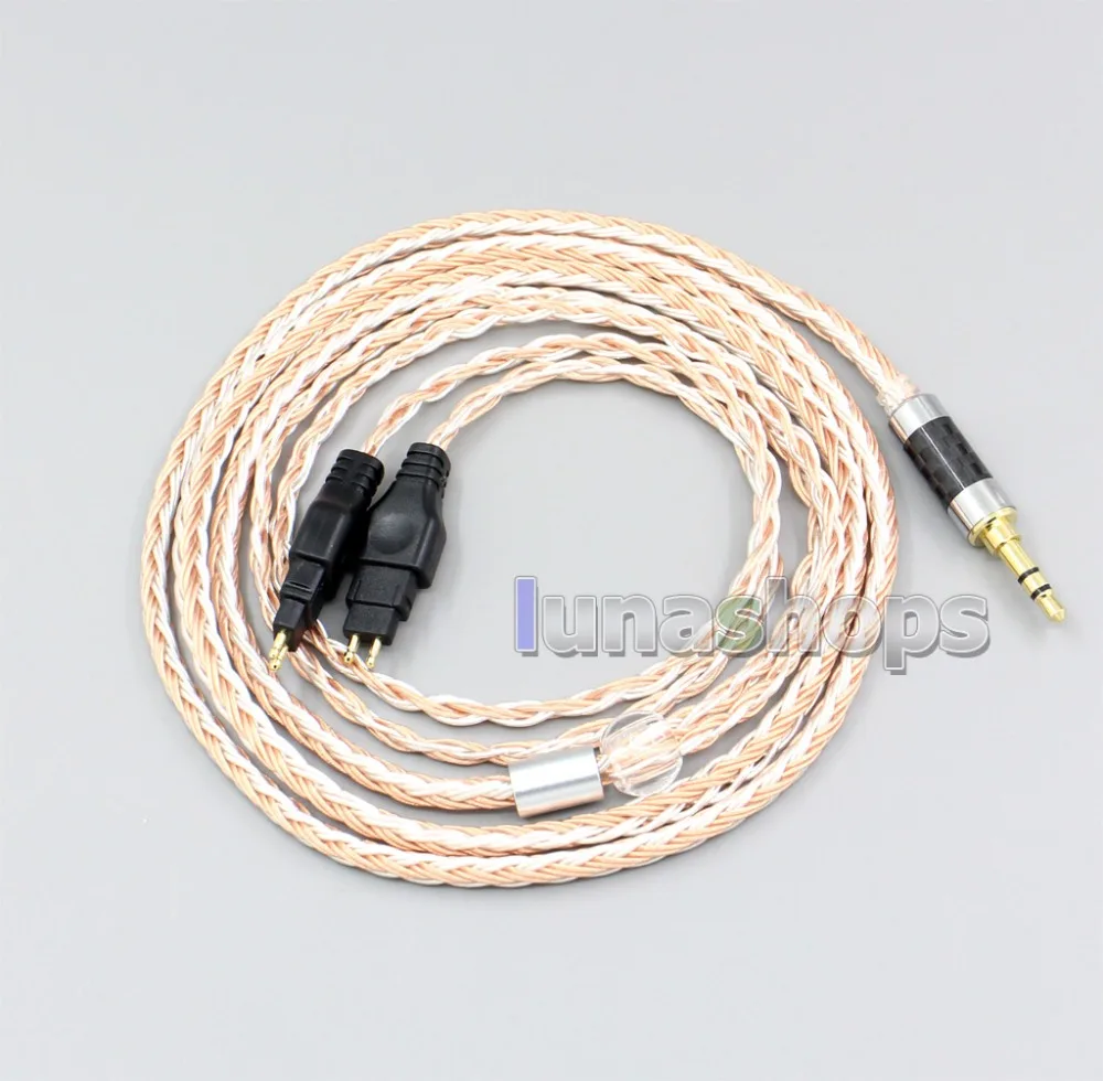 LN005980 3,5 мм 2,5 мм 4,4 мм XLR Сделано в Китае 16 ядер OCC Посеребренная смешанный кабель для наушников для Sennheiser HD660s HD650 HD600 HD580 HDxxx