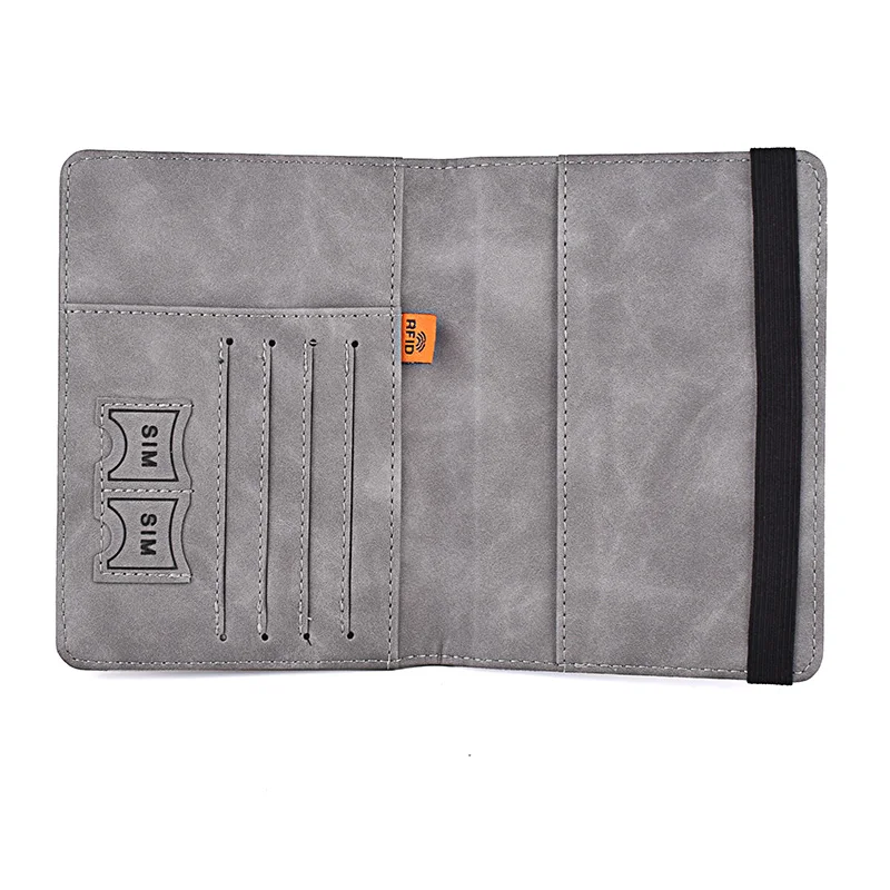 RFID Vintage Business Passport Covers Holder Multi-Function ID Bank Card PU Leather Wallet Case Travel Accessories For Women/Men