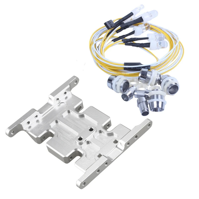 

8 LED Light Kit Rc Truck Led Lights Kit Rc Car Headlights Taillight With 1/10 CNC Alloy Gear Box Mount Holder