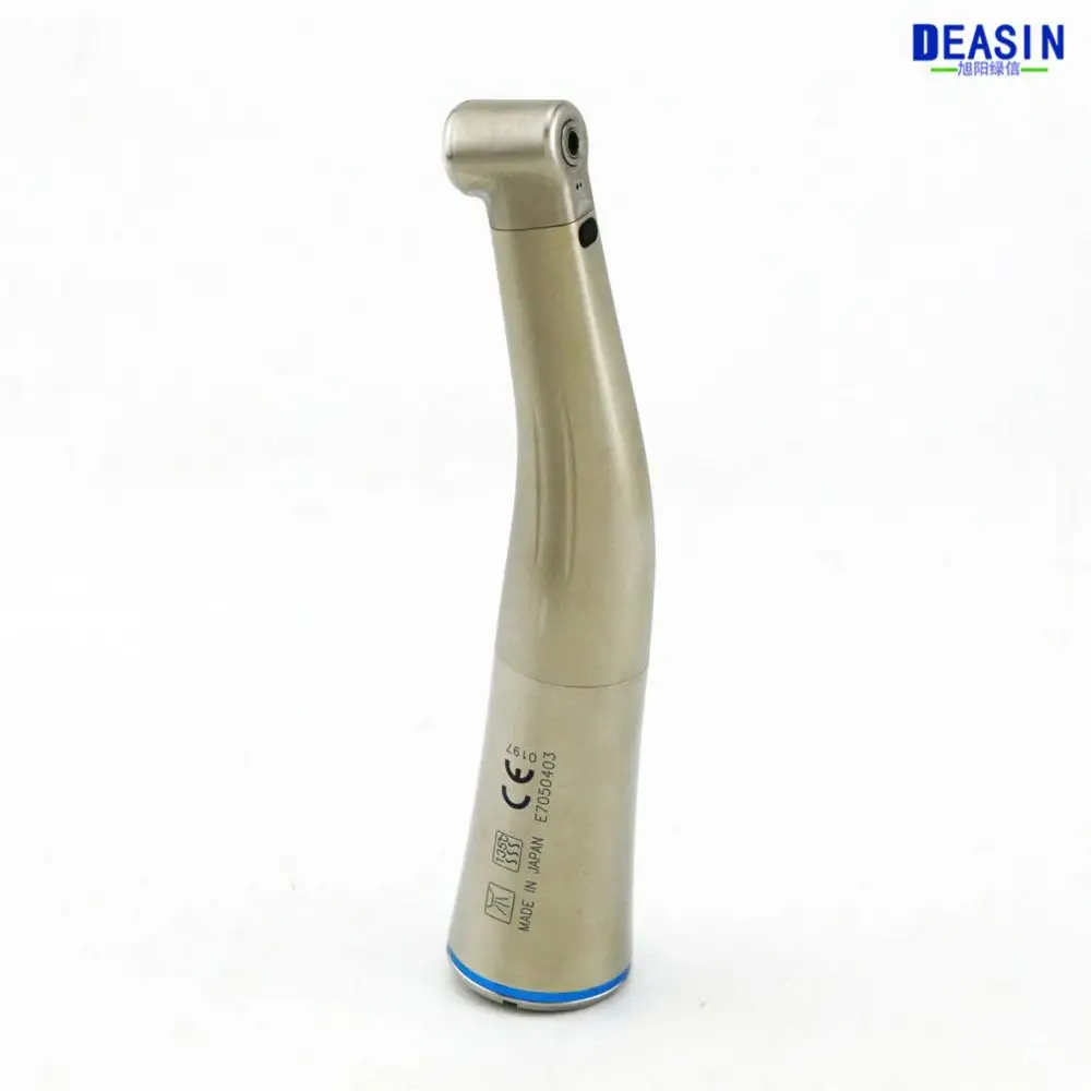 1 PC Dental De Max Fiber Optical LED Contra Angle x25l 1:1 Blue Ring Low Speed Handpiece Odontologia Tools