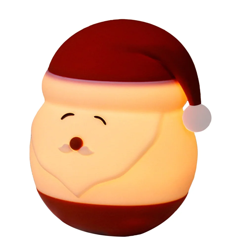 

1Pc Christmas Ins Silicone Night Light Bedside Pat Lamp Patted Light for Decor