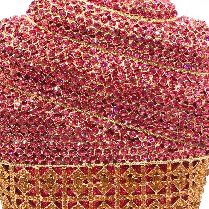 

female evening bags For Women Crystal Evening Bag Wedding party chain crossbody Bag Bridal Handbag Small gift box bags for girl