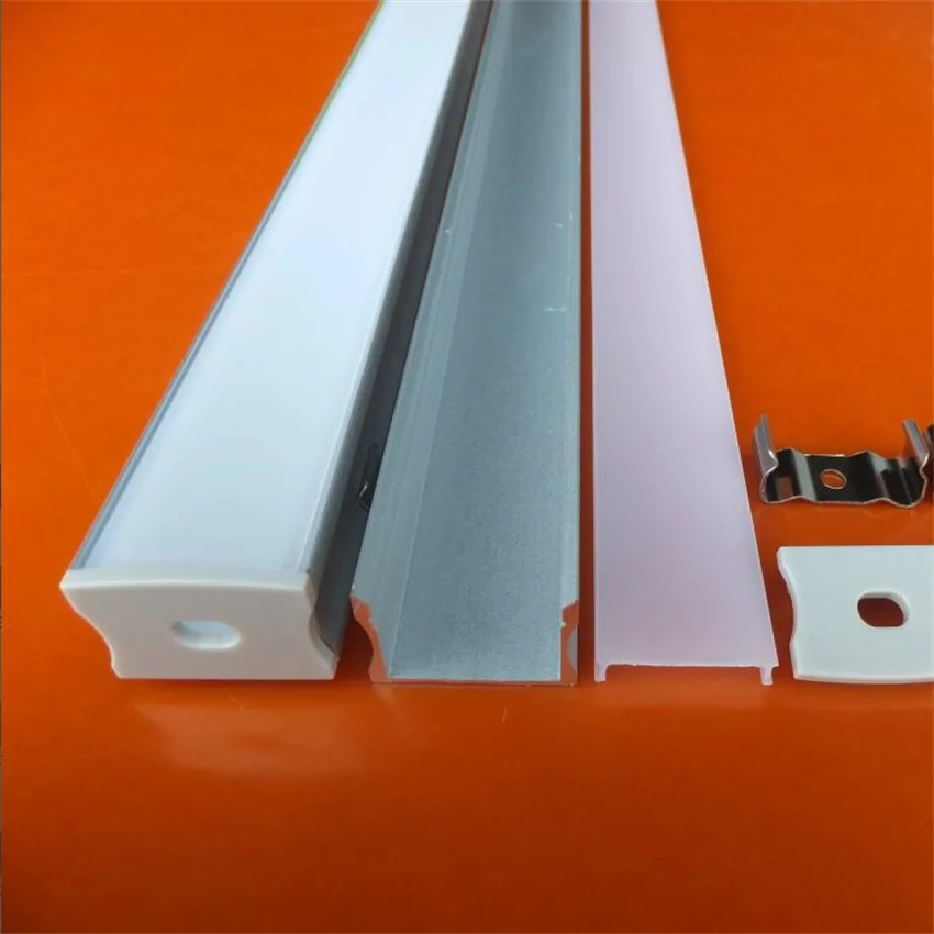 2 м/шт. алюминиевый канал с крышкой и концевыми колпачками зажимами 50 м/лот