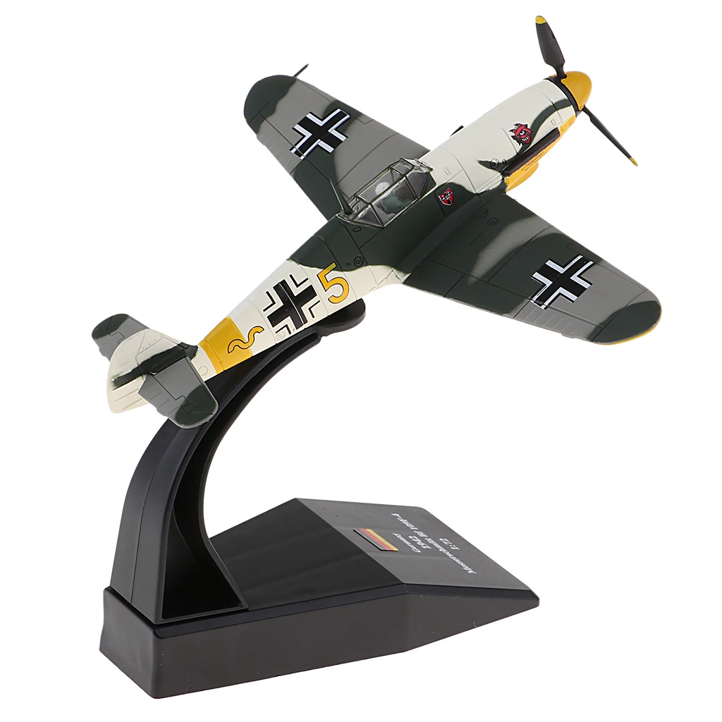 1:72 Bf-109 / Me-109 немецкая модель поршневого самолета-бойца литой военный авиационный