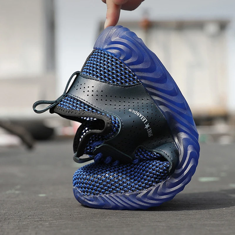 2019 Модные дышащие противоударные защитные ботинки со стальным носком рабочие