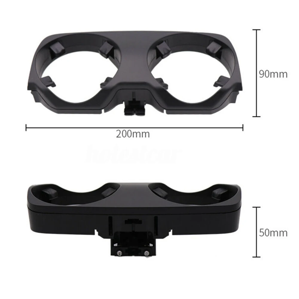 

Black Cup Holder 200x90x50mm Center Console Parts Replacement Accessories