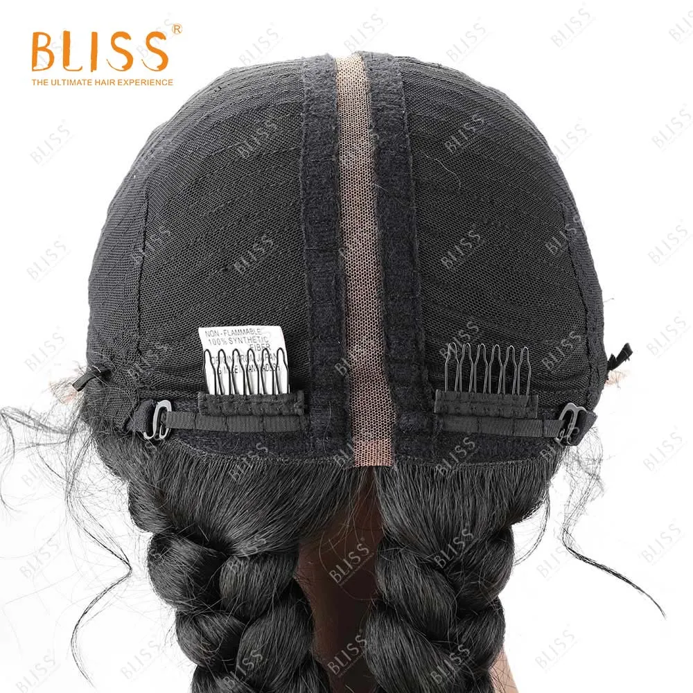 

Synthetic Lace Front Wig Braided wigs 24 Inches Blonde Wig For Black Women Part Lace With Baby Hair African braid wig