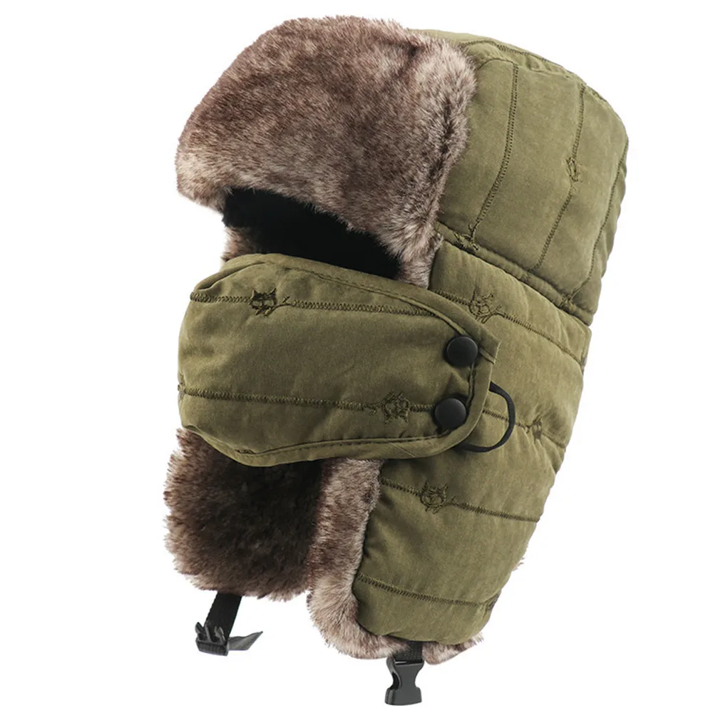 Зимние женские и мужские шапки ушанка с вышитым котом бомберы маской лыжные