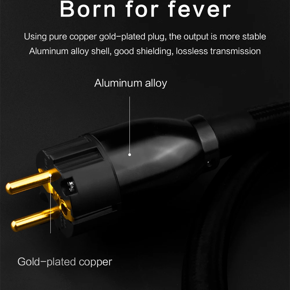 Обновленный сетевой шнур переменного тока кабель высококачественный штекер