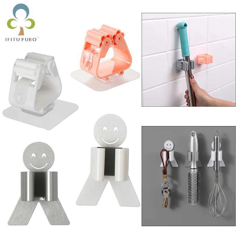 3 шт. держатель для швабры настенный Бытовая клейкая вешалка хранения Швабра