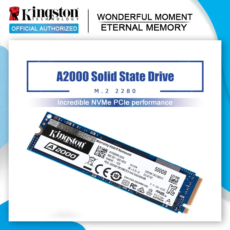 

Kingston A2000 Internal Solid State Drive 250GB 500GB 1TB NVMe M.2 2280 SSD 120GB 240GB 480GB 960GB Hard Disk M2 2TB 512GB