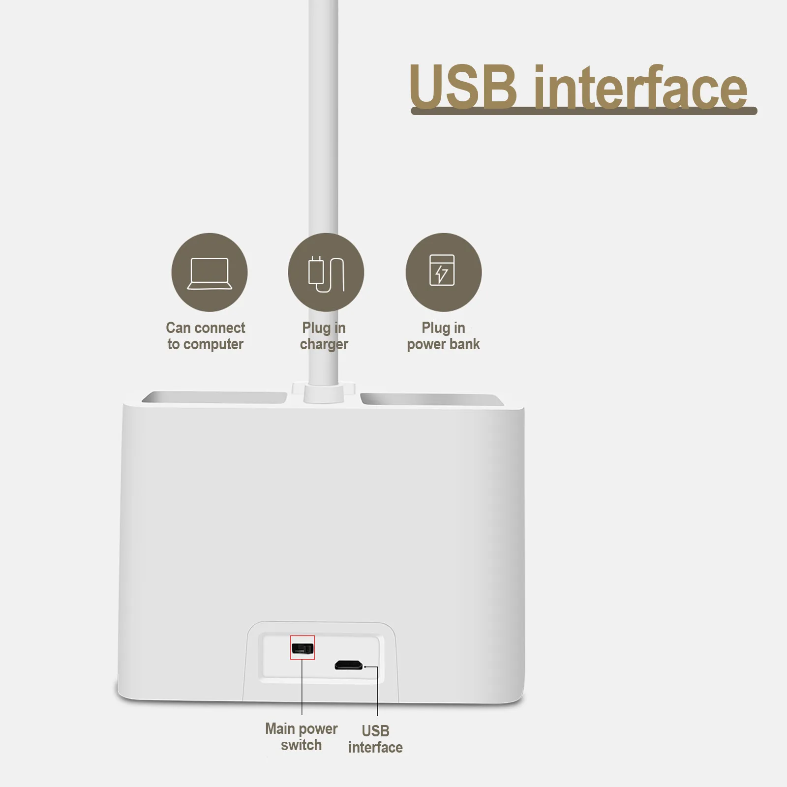 Светодиодная настольная лампа с зарядкой по USB приглушаемый настраиваемый