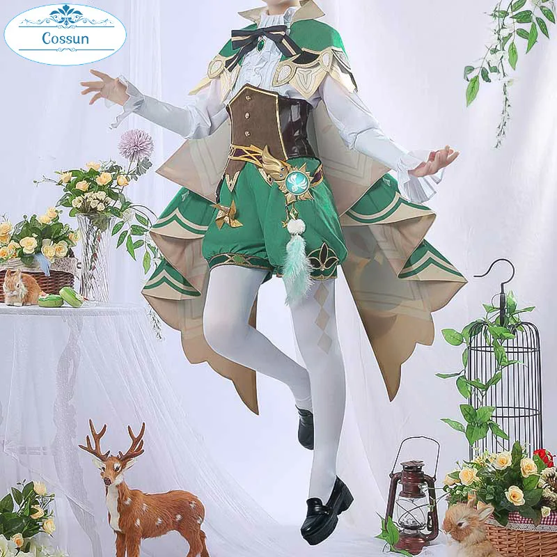 

Anime Genshin Impact Venti Barbatos Uniform Cosplay Costume Halloween Suit For Women Outfit New 2020