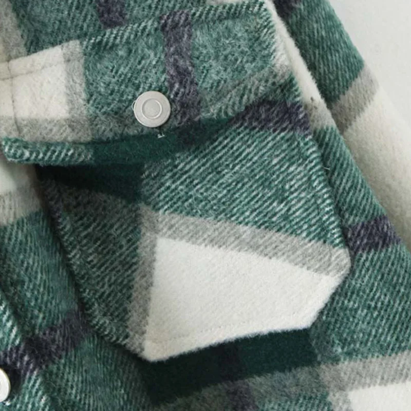 Клетчатая Женская куртка с длинным рукавом 2019 свободные стильные женские пальто