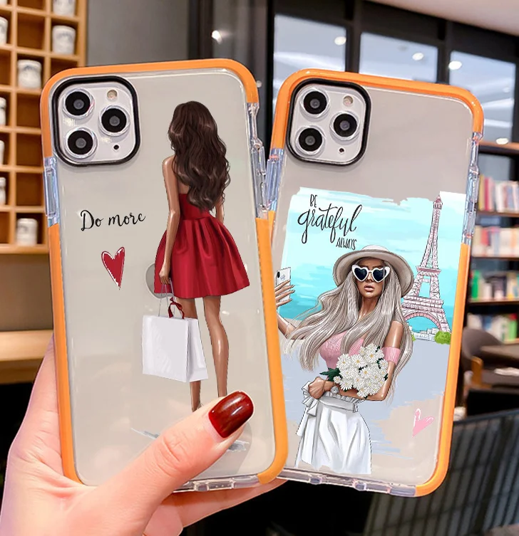 

Fashion Cartoon Case For iPhone 11 12 Pro Max mini XR X XS Max 7 8 6S Plus SE 2020 Phone Cases Candy Clear Shockproof Soft Cover