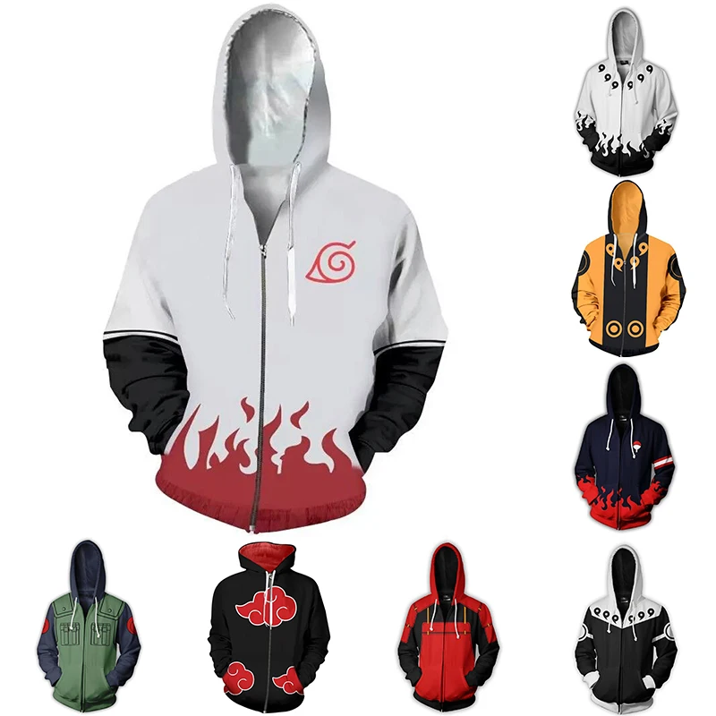 

Anime Hoodies 3D Print Daily Leisure Hoodie Hoody Akatsuki Casual Coat Sweatshirts Hooded Casual Coat Halloween