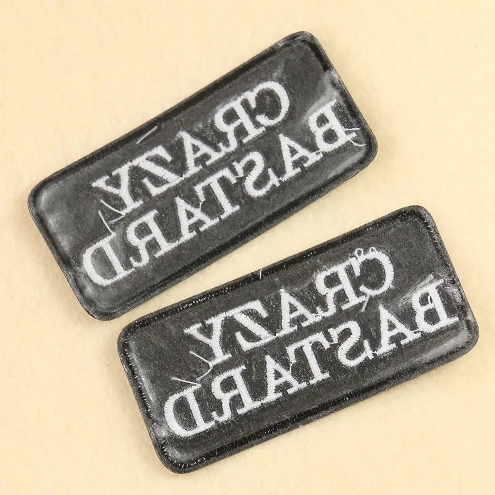 2/5 шт. буквы лозунг аппликация из лоскутного топа с вышивкой Crazy полуторный слова