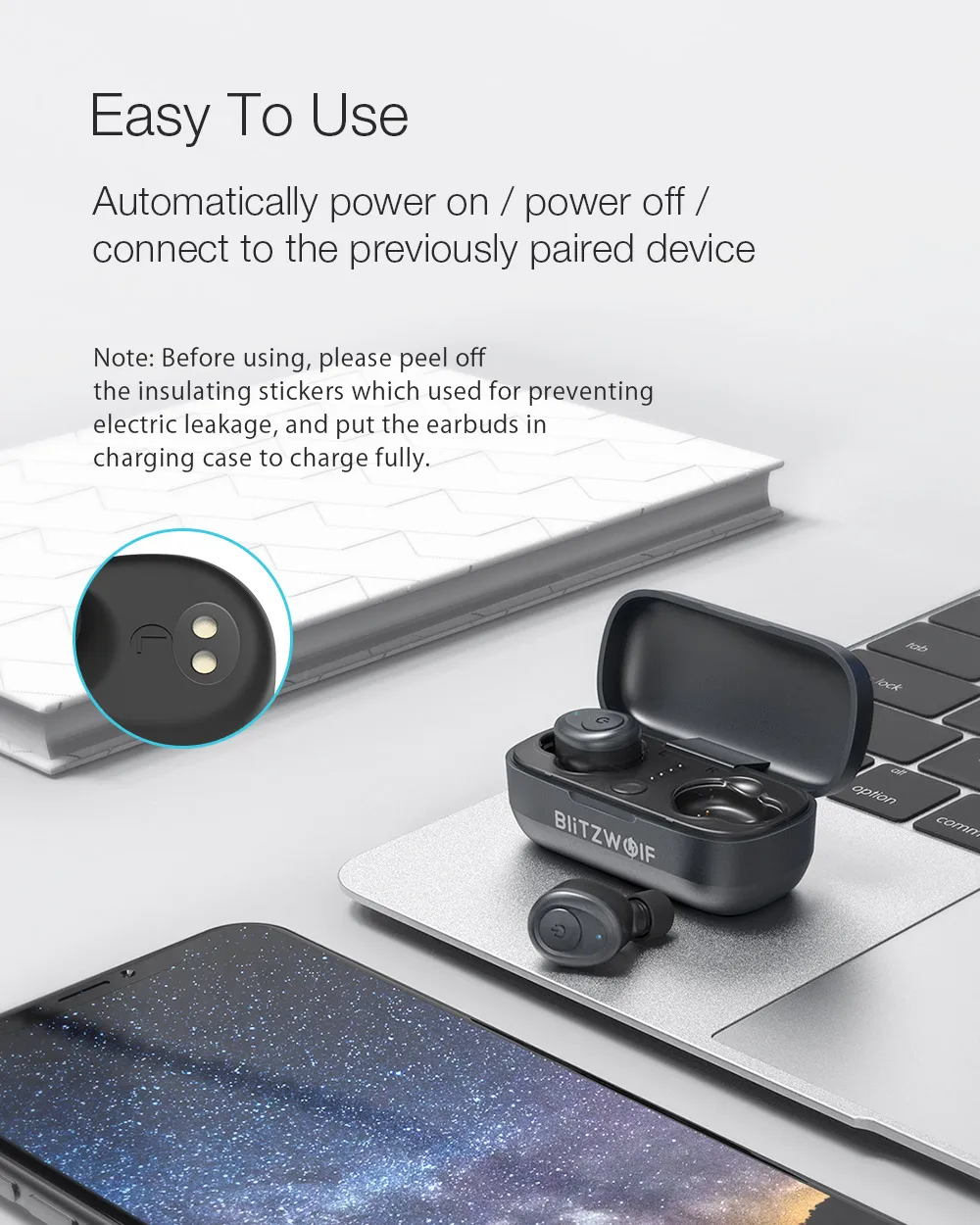 Blitzwolf BW-FYE4 bluetooth 5,0 TWS настоящие беспроводные наушники AAC SBC HiFi наушники-вкладыши стерео звук двусторонний звонок Водонепроницаемый
