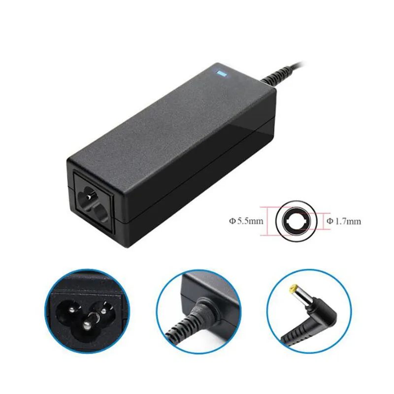 

19V 2.15A 5.5*1.7mm AC Laptop Adapter For Acer Aspire D255 533 D257 D260 W500P W501 W501P E15 Power Supply Charger