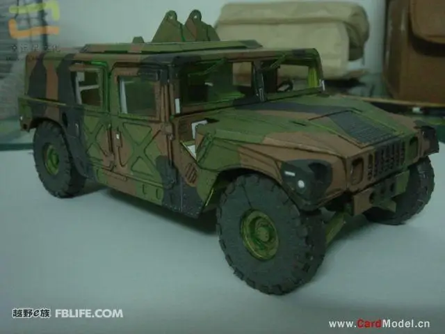 3D стерео бумажная модель ручной работы камуфляжная военная Hummer сделай сам