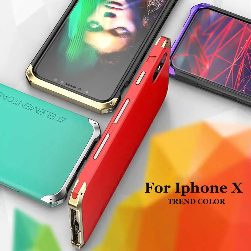 Чехол для iPhone 7 Plus с жесткой пластиковой рамкой металлический Топ противоударный