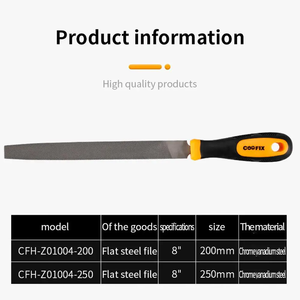 

COOFIX 200mm Mini Metal Rasp Flat Triangle Hand Rasp Grinding Craft Carving Woodworking Tools