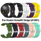 Мягкий силиконовый ремешок для часов Huami Amazfit Verge 3, спортивный цветной браслет, сменный ремешок для часов, аксессуары